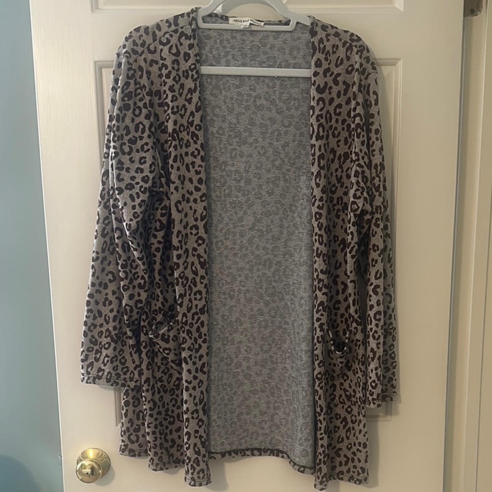 Leopard Print Cardigan in Brown and Black
